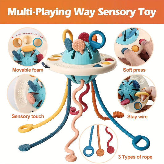 Sprout & Peg Grade Silicone Pull String Toy